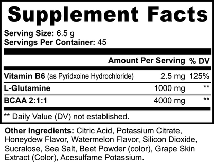 BCAA Post Workout Supplement - Honeydew Watermelon