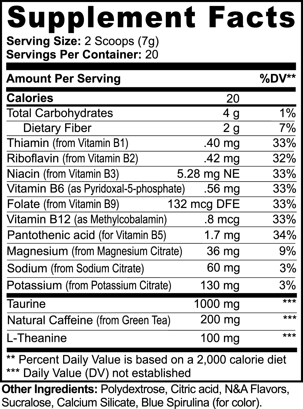 Natural Energy Supplement - Cotton Candy