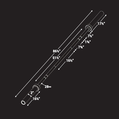 Catahoula IWF Men’s Training Bar, 190,000 PSI, 28mm Grip, US Cerakote