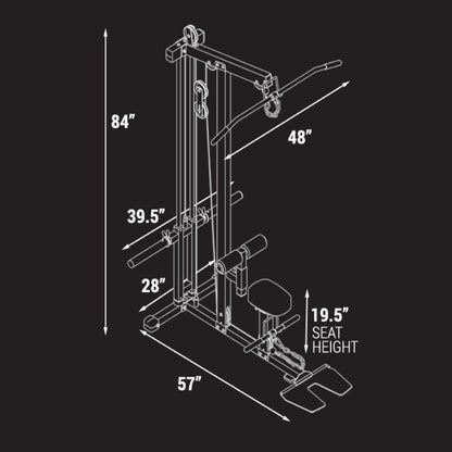 Lat Pull-Down Machine with Low-Row
